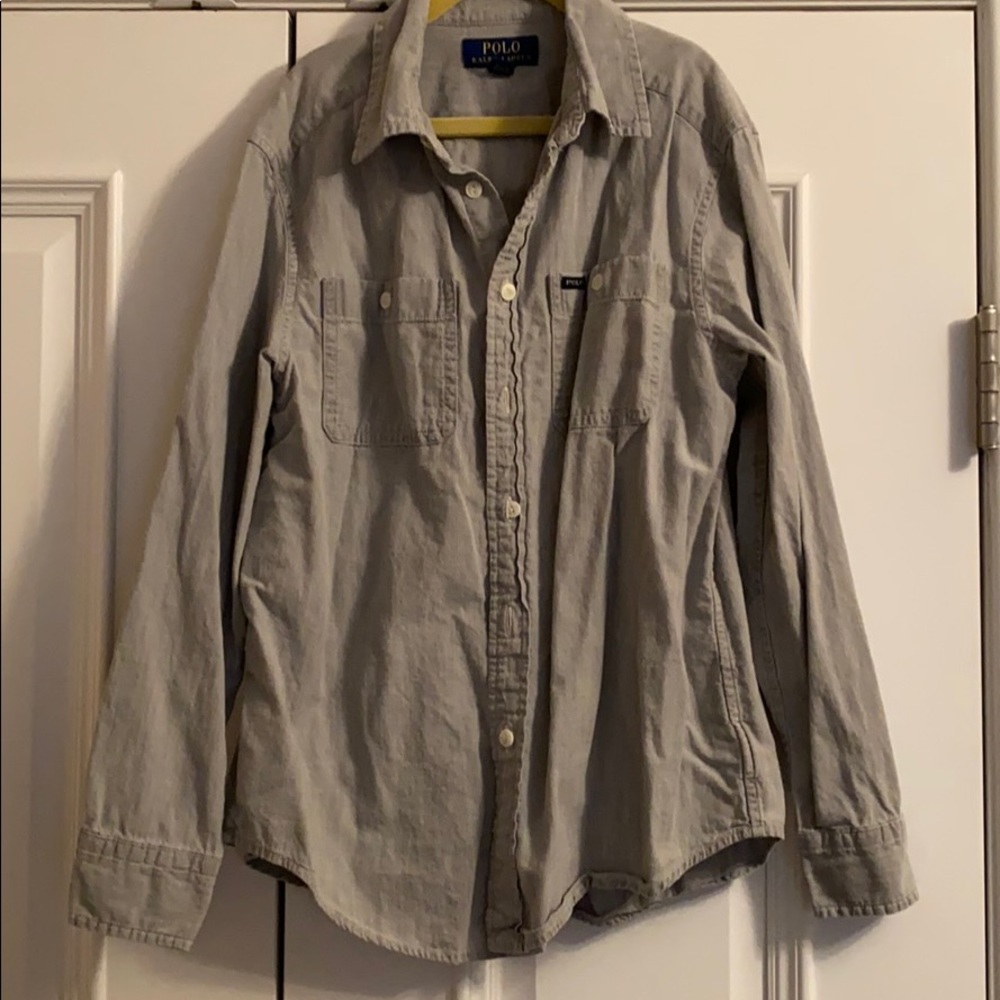 Boys, Polo by RL, Grey Button down, size M10/12